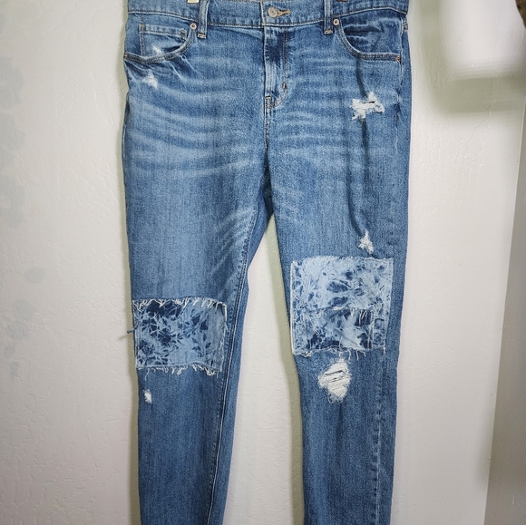 Old Navy Tie Dye Patchwork Boyfriend Jean Size 6 - Picture 11 of 12